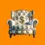 AI illustration of a comfortable plush chair covered in dollar signs